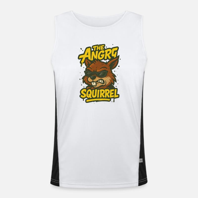 Das wütende Eichhörnchen Funktionelles Kontrast-Tank Top für Männer 