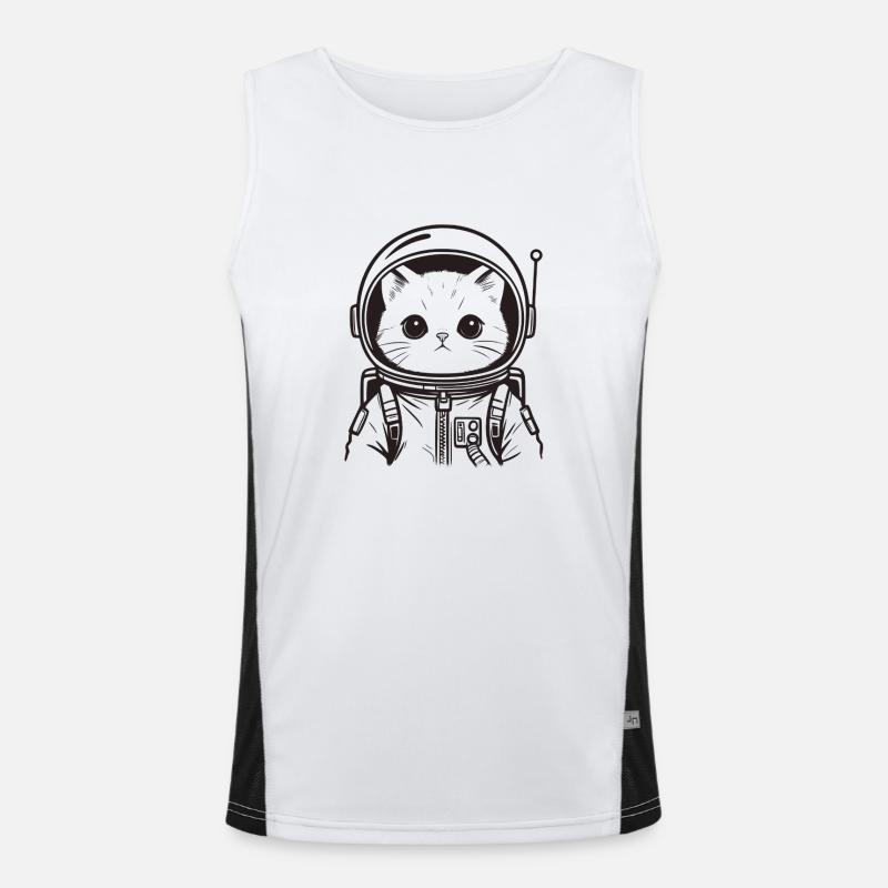 Chat mignon - Astronaute chat en combinaison spatiale Débardeur respirant contrasté Homme 
