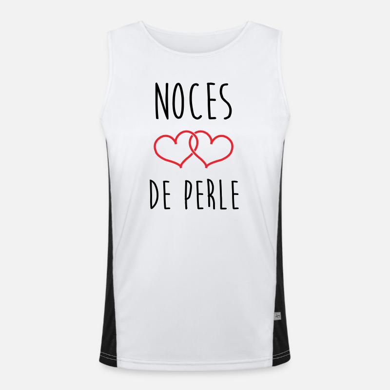 noces de perle 30 ans de mariage Débardeur respirant contrasté Homme 