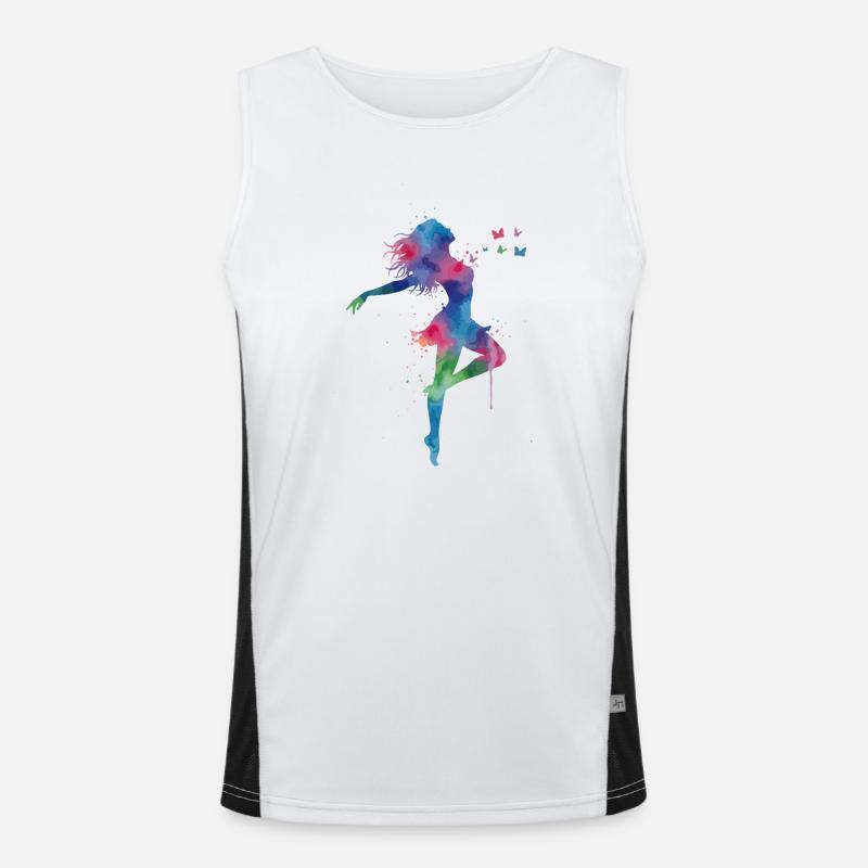 Wild und frei Funktionelles Kontrast-Tank Top für Männer 