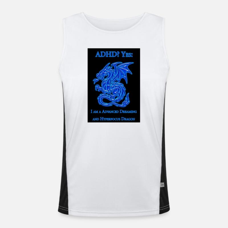 ADHD-Dragon Funktionelles Kontrast-Tank Top für Männer 