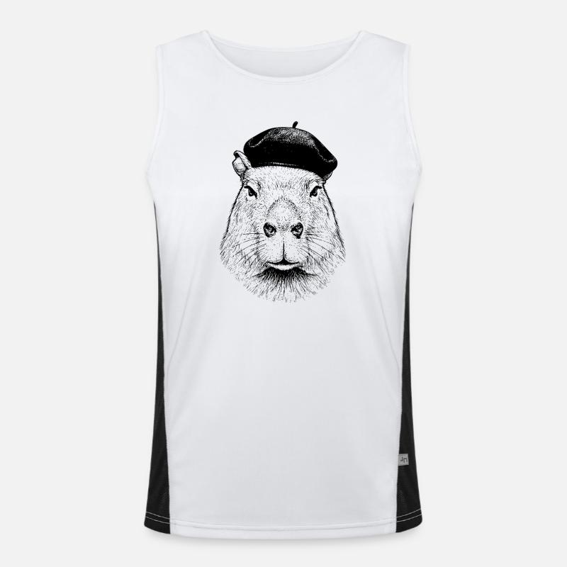 Capybara Avec Béret Débardeur respirant contrasté Homme 