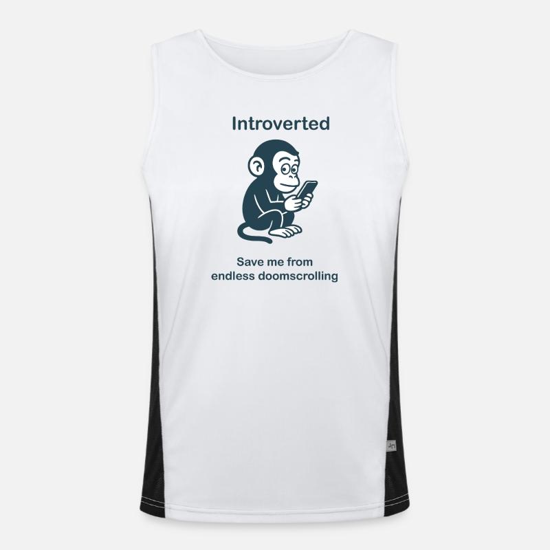 Introvert - Endless doomscrolling Men's Functional Contrast Tank Top 