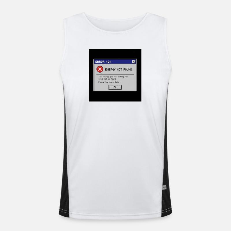 Error 404 Energy Not Found Men's Functional Contrast Tank Top 