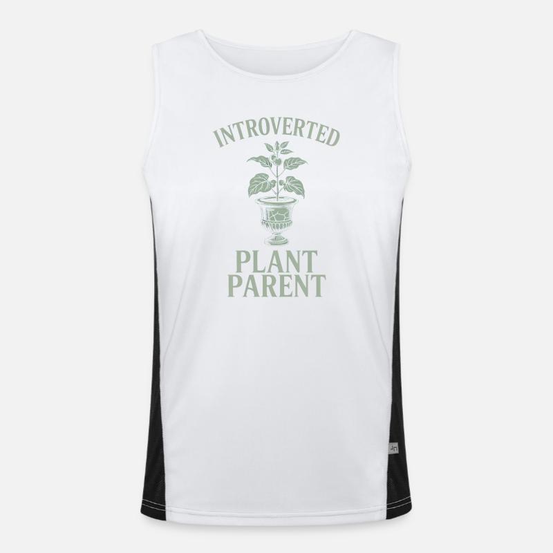 Introvertierter Pflanzenelternteil Funktionelles Kontrast-Tank Top für Männer 