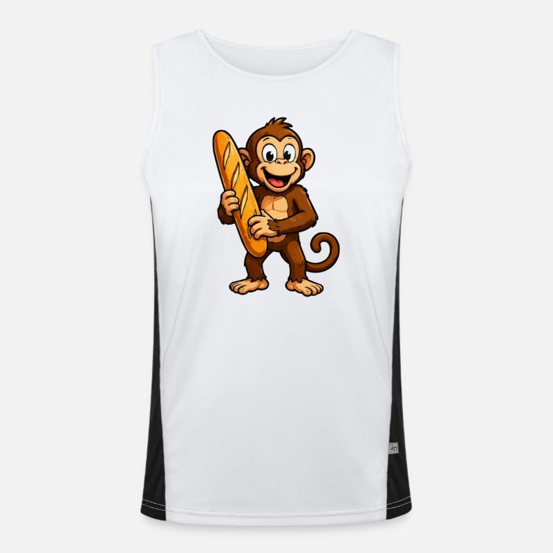 Singe avec baguette Débardeur respirant contrasté Homme 
