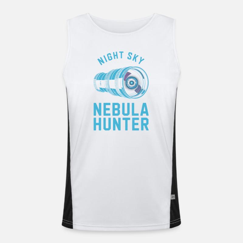 Nebula Hunter Night Sky Telescope Men's Functional Contrast Tank Top 