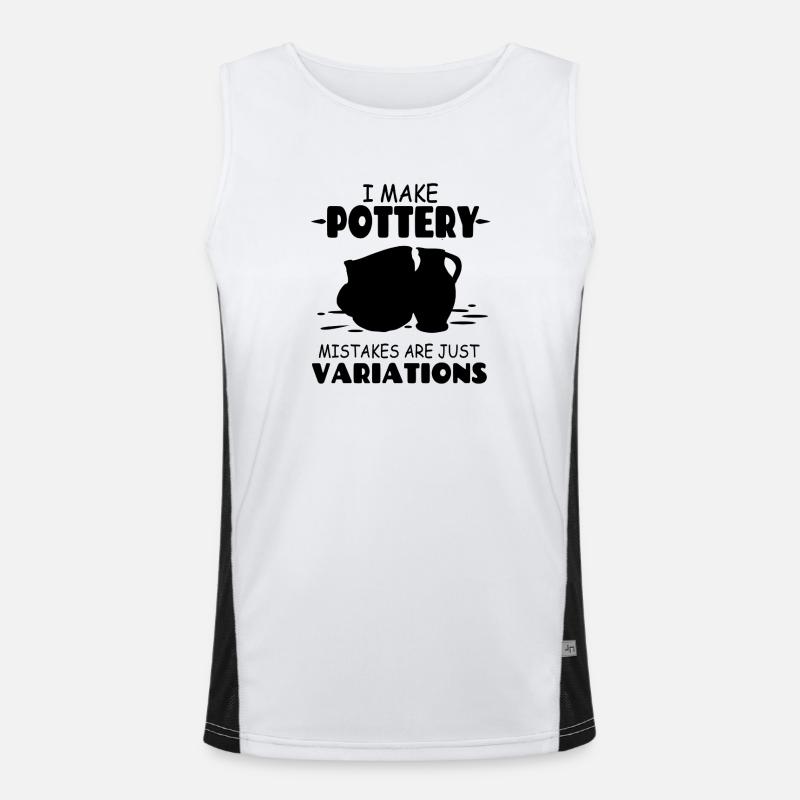 I_Make_Pottery_Mistakes_Are_Just_Variations Débardeur respirant contrasté Homme 