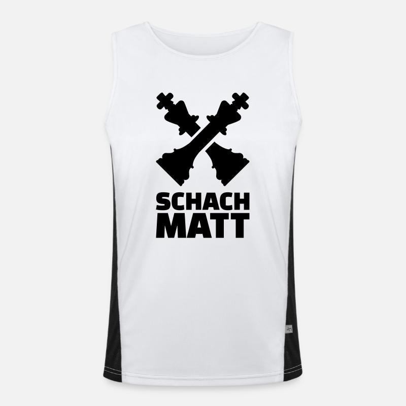 Schach Funktionelles Kontrast-Tank Top für Männer 