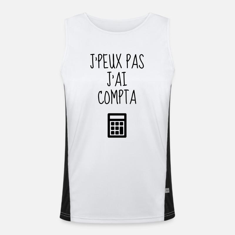 comptable / comptabilité / compter / chiffre Débardeur respirant contrasté Homme 