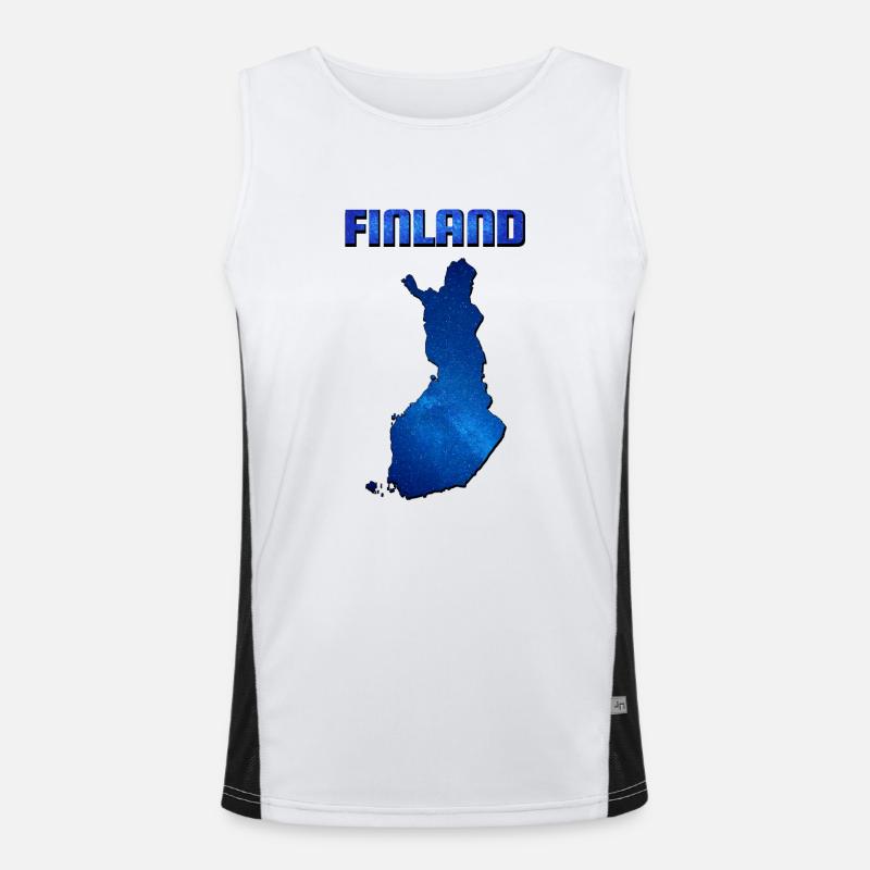 Blue Finland Carte Débardeur respirant contrasté Homme 