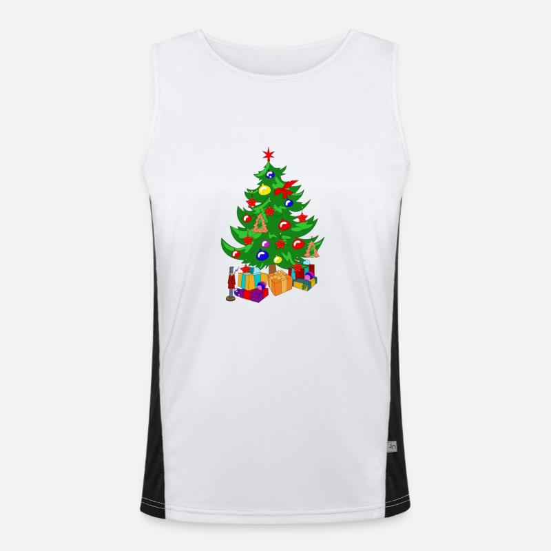 weihnachtsbaum christmas geschenk geschenkidee Funktionelles Kontrast-Tank Top für Männer 