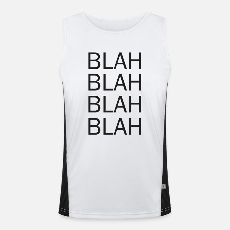 blah blah blah Funktionelles Kontrast-Tank Top für Männer 