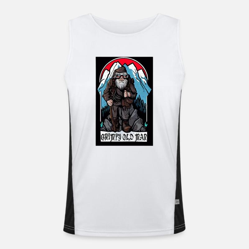 GRUMPY OLD MAN, TSHIRT Men's Functional Contrast Tank Top 