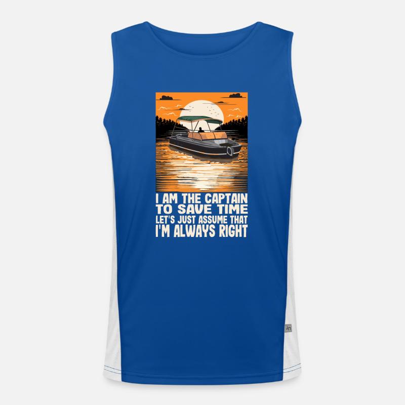 Je suis le capitaine pour gagner du temps, supposons simplement Débardeur respirant contrasté Homme 