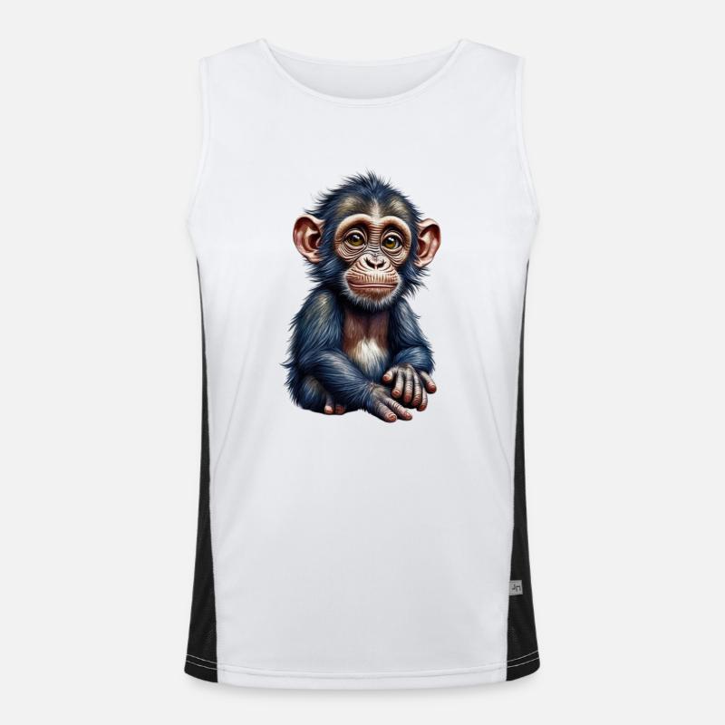 Affe Affe Funktionelles Kontrast-Tank Top für Männer 