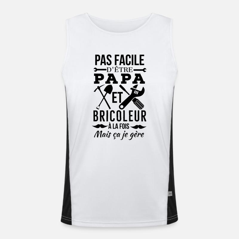 Papa Bricoleur Comme Un Papa Normal Débardeur respirant contrasté Homme 