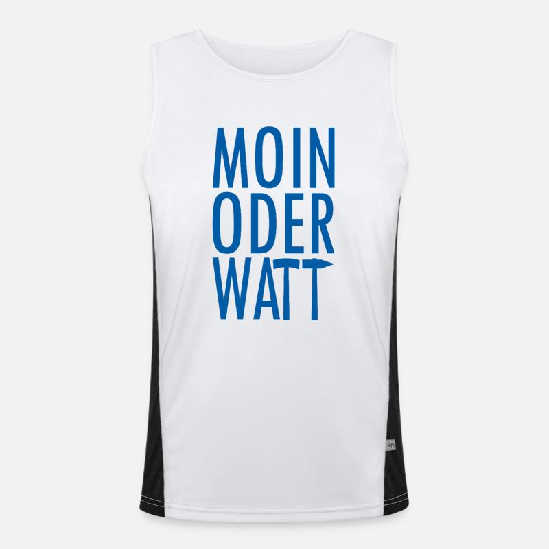 Moin oder Watt Ruhrpott Funktionelles Kontrast-Tank Top für Männer 