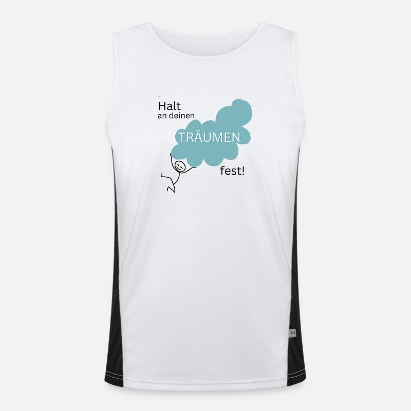 Fliegende Träume Funktionelles Kontrast-Tank Top für Männer 