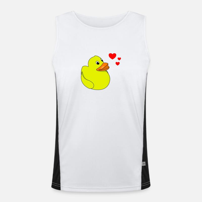 Quietscheente Valentinstag Funktionelles Kontrast-Tank Top für Männer 
