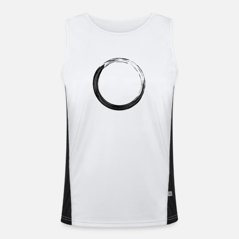 Black circle Men's Functional Contrast Tank Top 