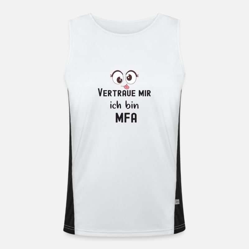 Vertraue mir ich bin MFA Funktionelles Kontrast-Tank Top für Männer 