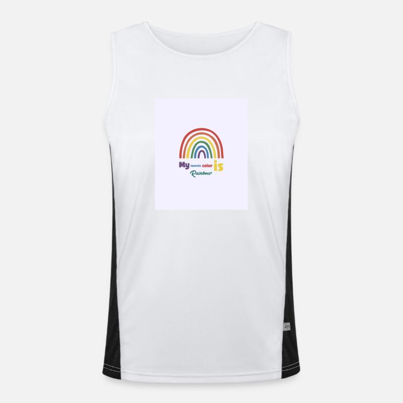 rainbow Funktionelles Kontrast-Tank Top für Männer 
