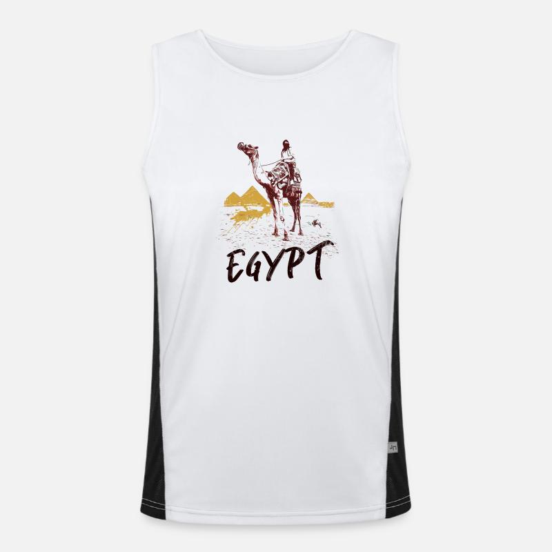 Illustration: Bédouin d'Égypte et pyramides Débardeur respirant contrasté Homme 