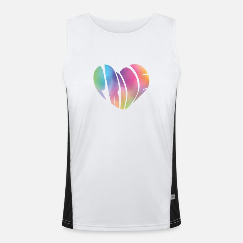 Coeur de la Pride Débardeur respirant contrasté Homme 
