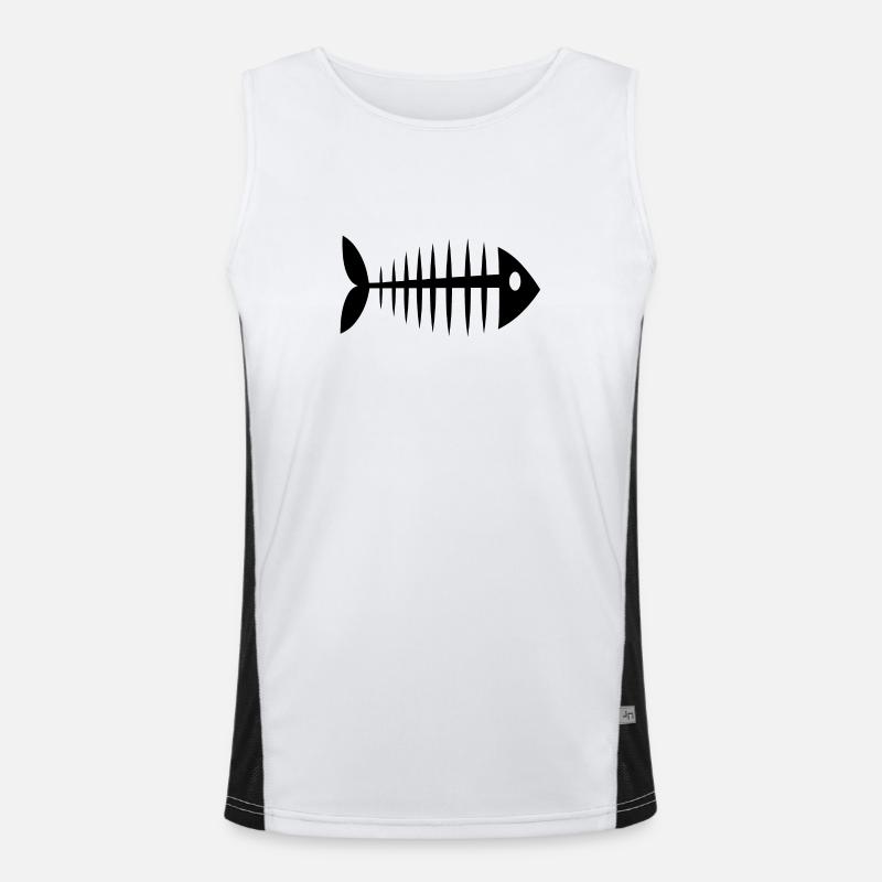 Herringbone gift idea - Men's Functional Contrast Tank Top  - white/black