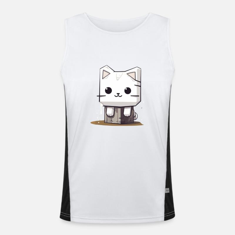 verträumte Marshmello Kitty "Sticky" Funktionelles Kontrast-Tank Top für Männer 