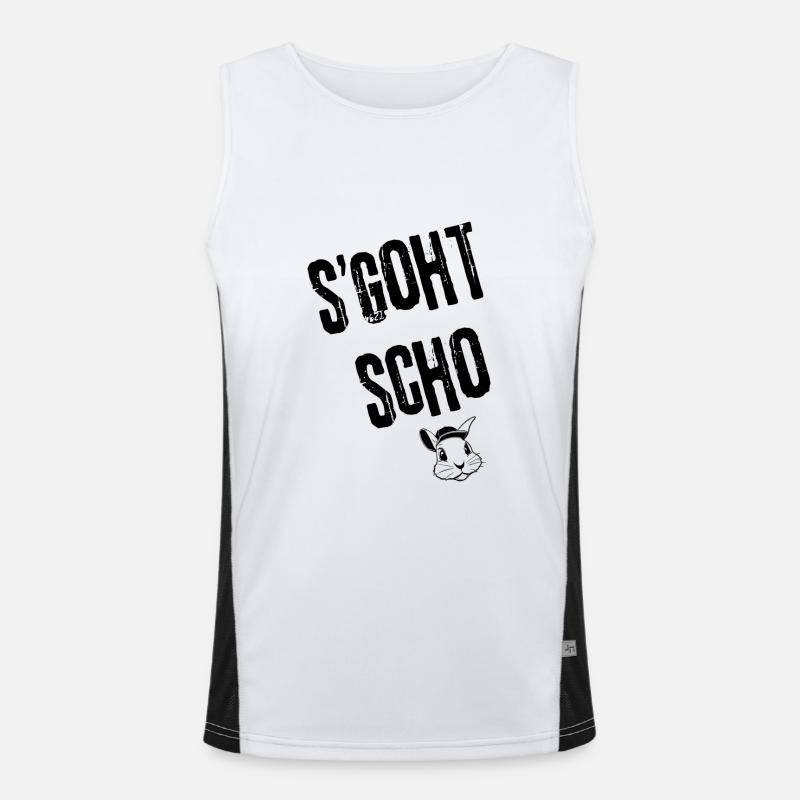 S'goht scho | Redewendung Funktionelles Kontrast-Tank Top für Männer 