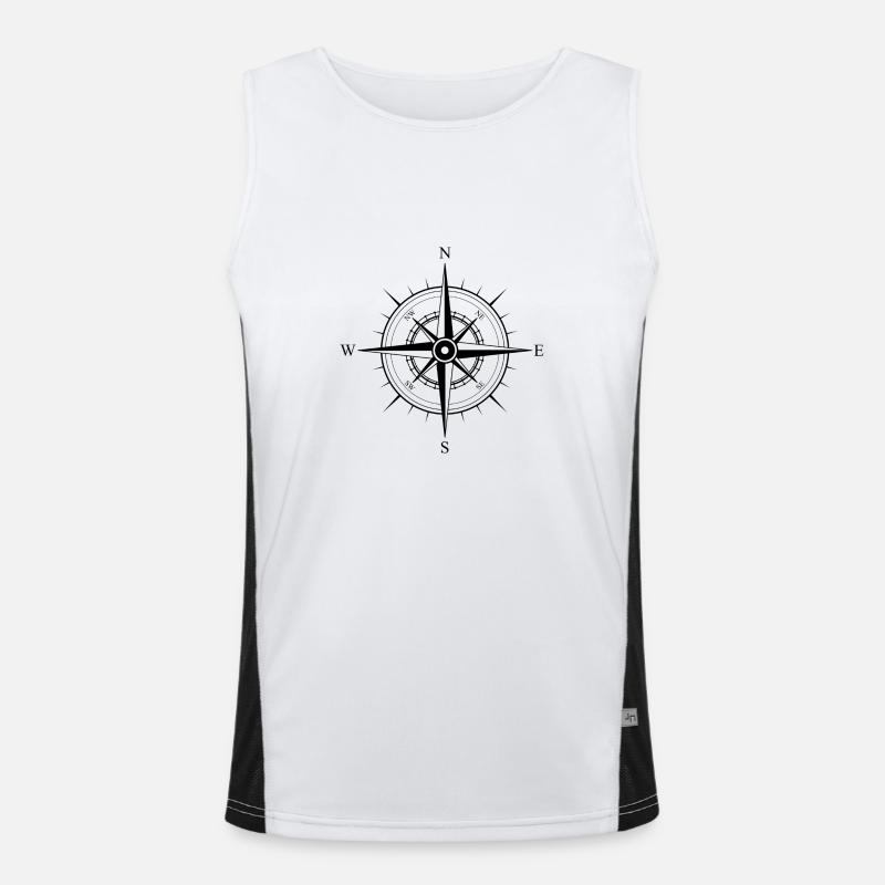 Kompass Geschenk Idee Funktionelles Kontrast-Tank Top für Männer 