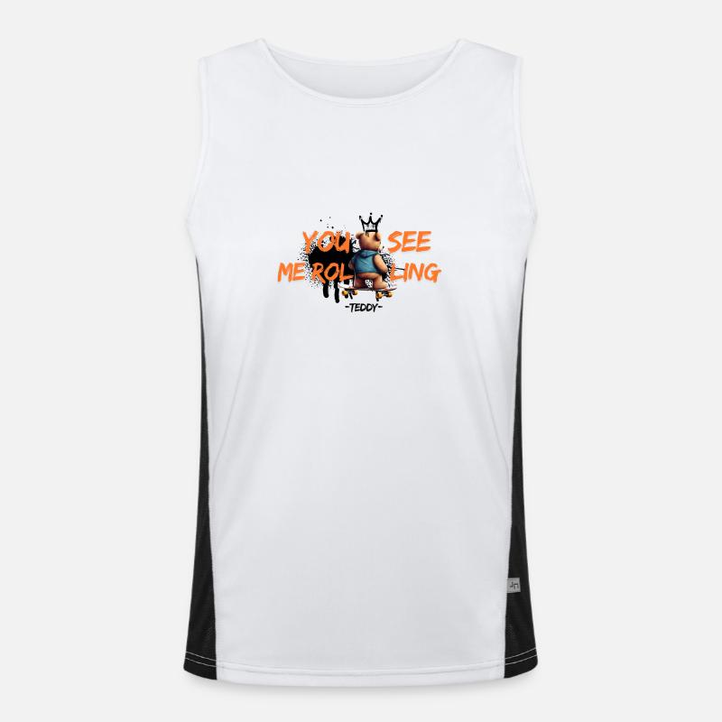 Teddy - You see me rolling Funktionelles Kontrast-Tank Top für Männer 