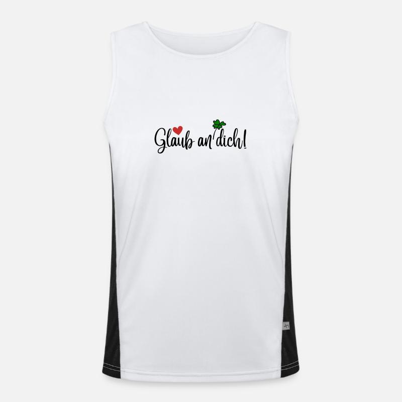 Glaub an dich! Funktionelles Kontrast-Tank Top für Männer 