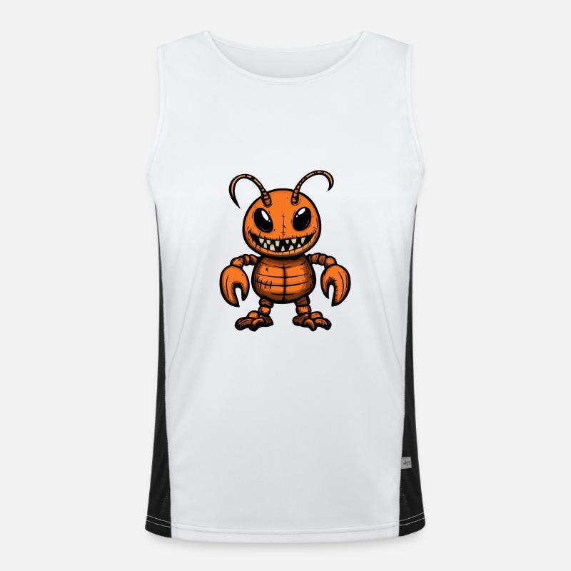 Hummer Krebs Halloween Comic Lustig Funktionelles Kontrast-Tank Top für Männer 