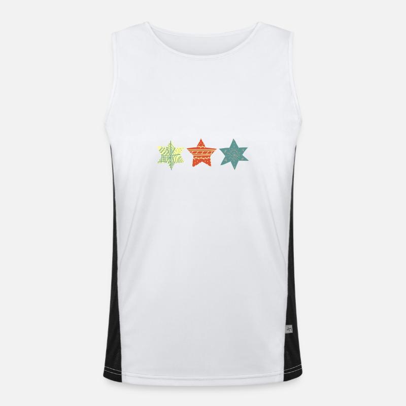Weihnachtssterne Funktionelles Kontrast-Tank Top für Männer 