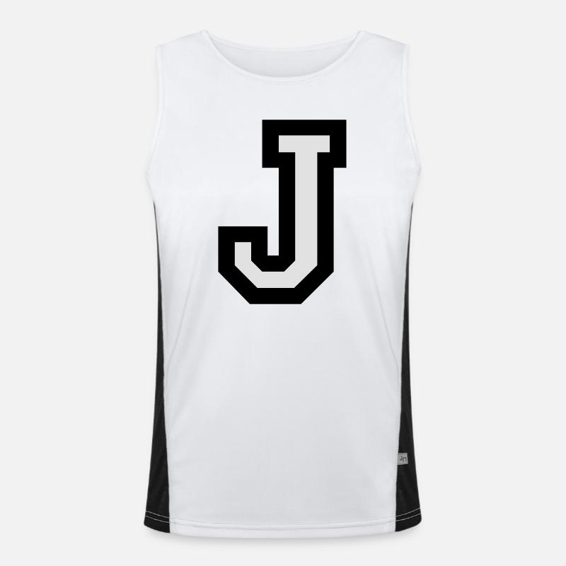 Buchstabe J Funktionelles Kontrast-Tank Top für Männer 