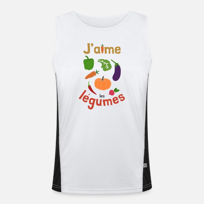 J'aime les légumes Débardeur respirant contrasté Homme 
