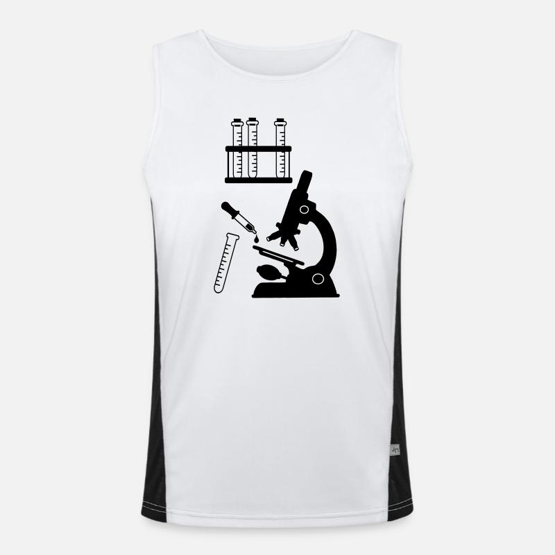 Microscope Laboratory Research Men's Functional Contrast Tank Top 