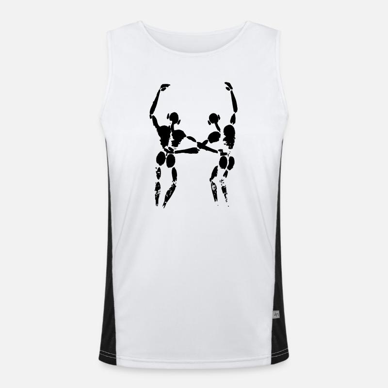 Zwei Freunde Funktionelles Kontrast-Tank Top für Männer 