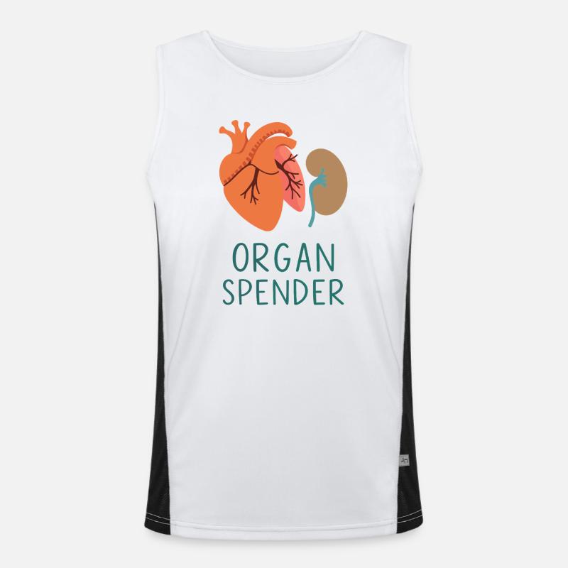 Organ Spender Funktionelles Kontrast-Tank Top für Männer 