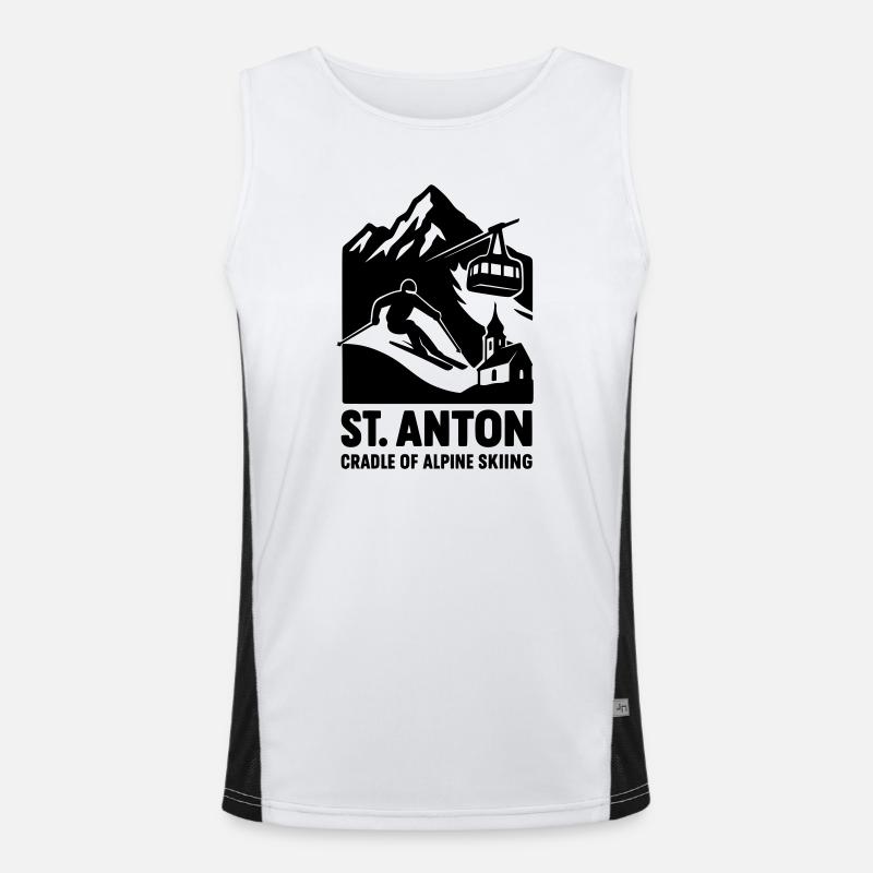 St Anton Skiing Men's Functional Contrast Tank Top 