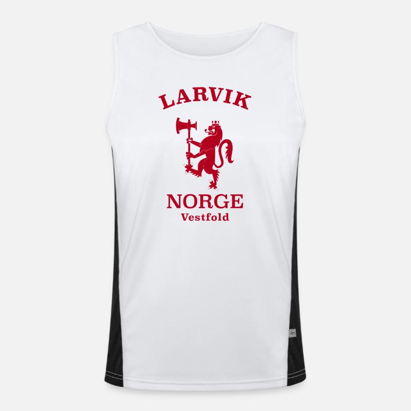 Larvik Norway Norwegen Funktionelles Kontrast-Tank Top für Männer 