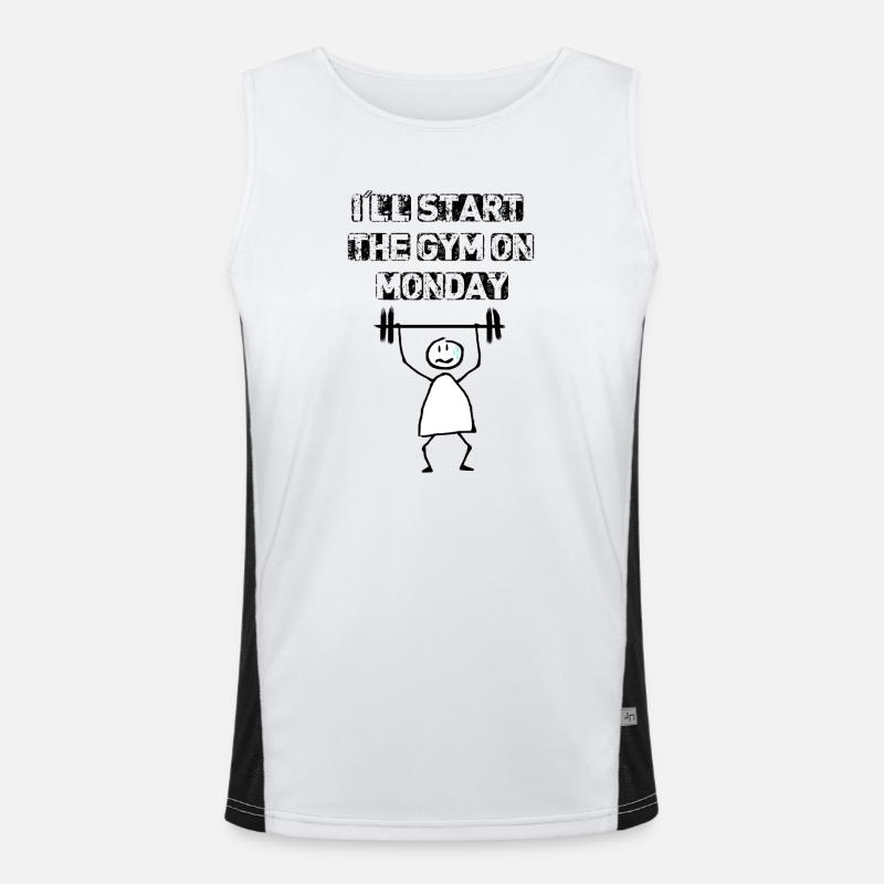 I’ll start the gym on Monday Men's Functional Contrast Tank Top 