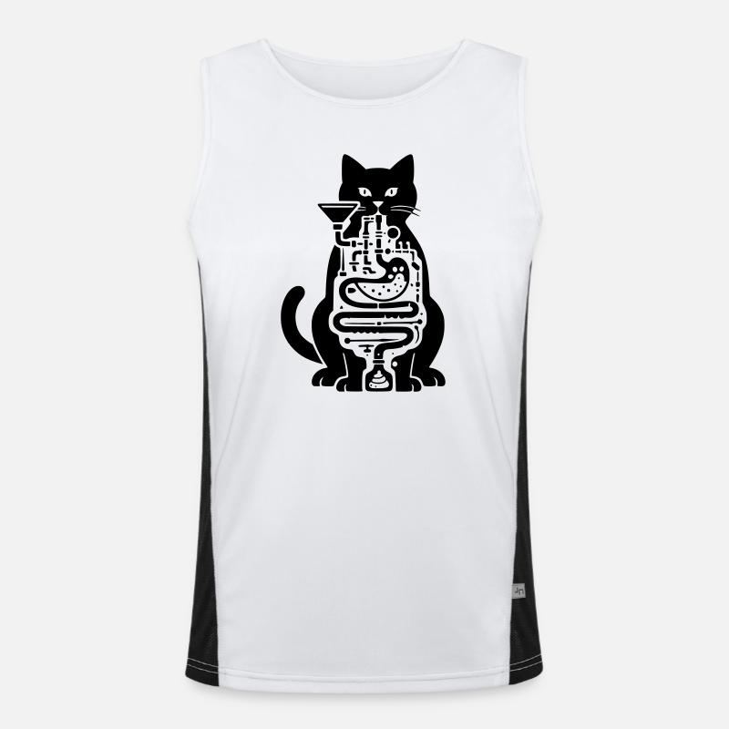 Digestion du chat Débardeur respirant contrasté Homme 