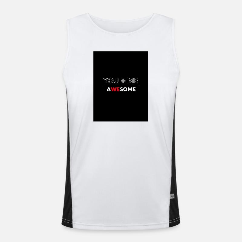 You Plus Me Awesome Men's Functional Contrast Tank Top 