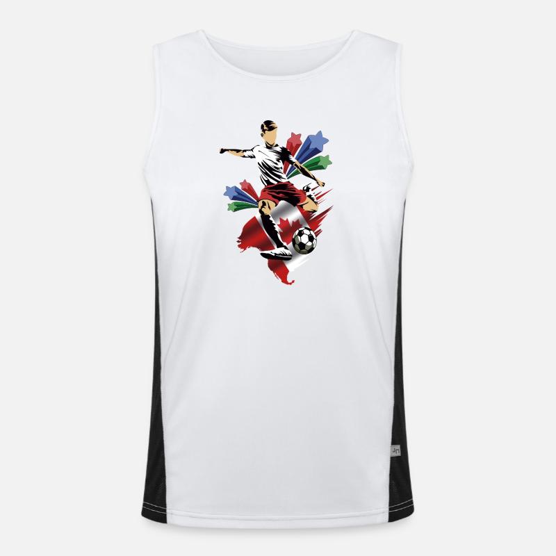 Canada - Canada - Flags - Men's Functional Contrast Tank Top - white/black