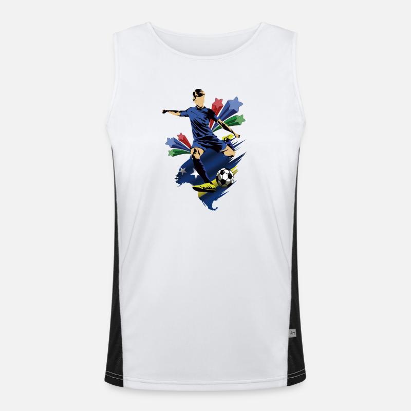 Curaçao - Curaçao - Drapeaux Débardeur respirant contrasté Homme 