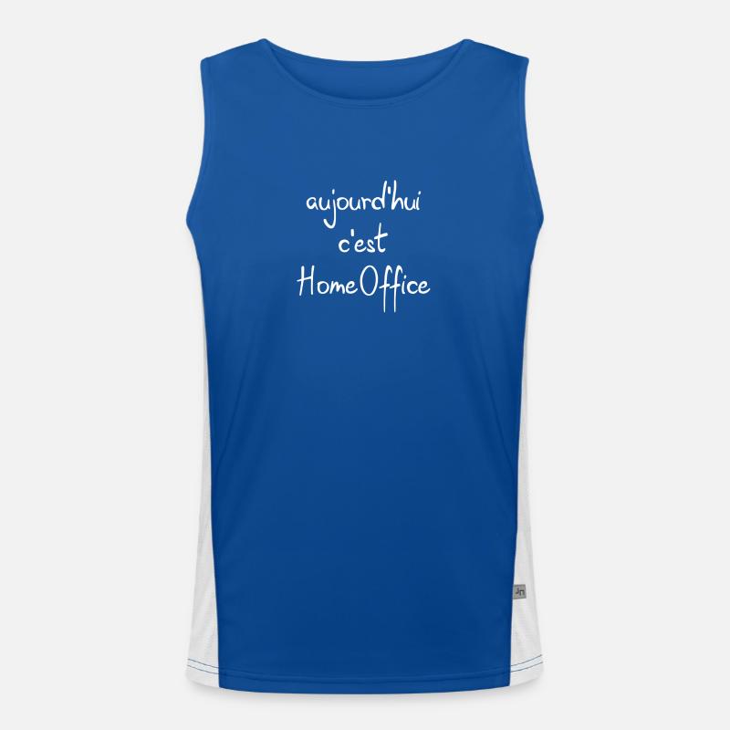Work from home, telecommuting, in the office Men's Functional Contrast Tank Top 